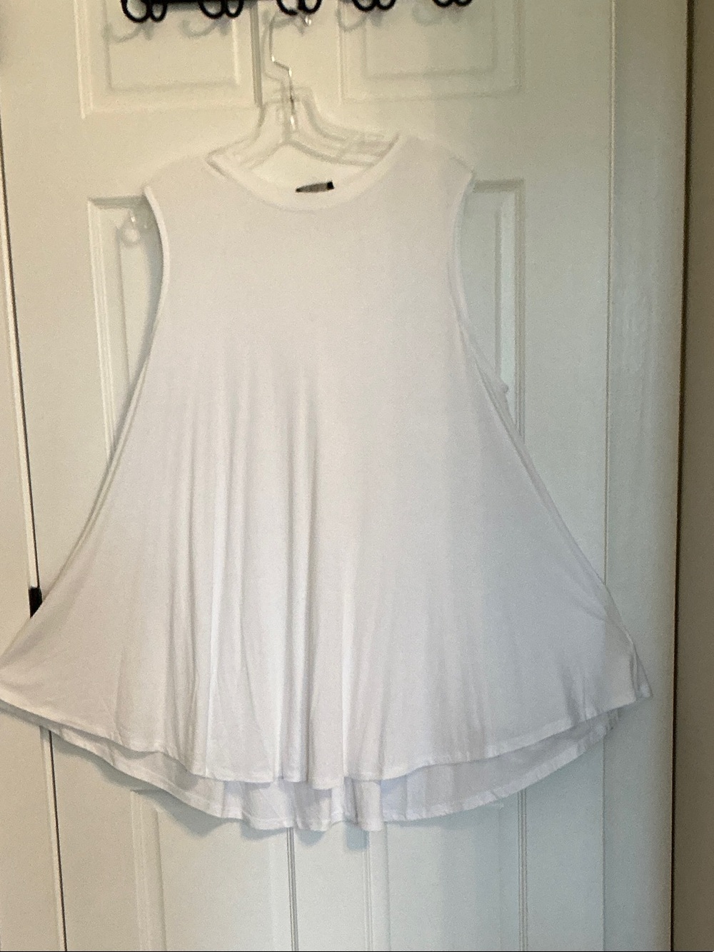 Lane Bryant White Sleeveless Swing Tunic